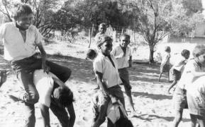 School boys playing.