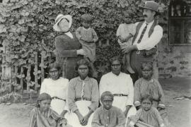 Mr and Mrs Munchenberg with women and children