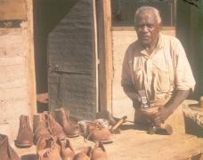 Shoe making at the tannery.